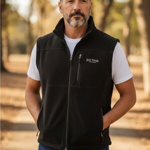 RedHead Warm Fleece Outer & Lined Vest Men's XXL Black Regular Fit